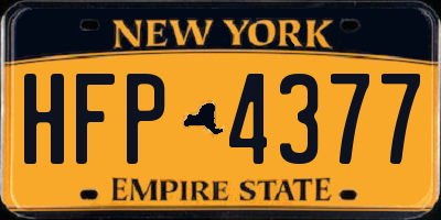 NY license plate HFP4377