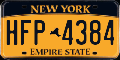 NY license plate HFP4384