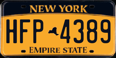 NY license plate HFP4389