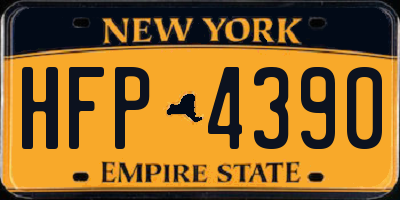 NY license plate HFP4390