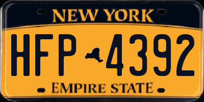 NY license plate HFP4392