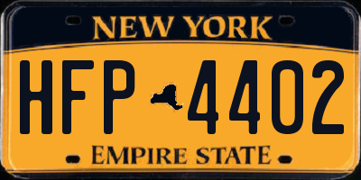 NY license plate HFP4402