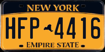 NY license plate HFP4416