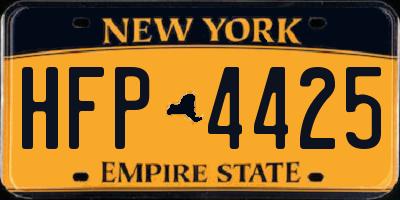 NY license plate HFP4425