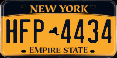 NY license plate HFP4434