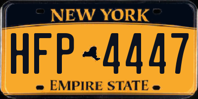 NY license plate HFP4447