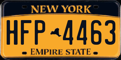 NY license plate HFP4463
