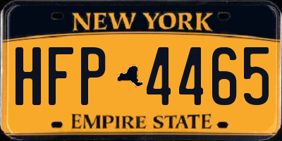 NY license plate HFP4465