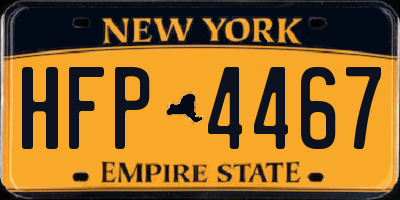 NY license plate HFP4467
