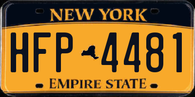 NY license plate HFP4481