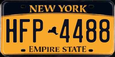 NY license plate HFP4488