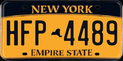 NY license plate HFP4489