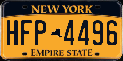 NY license plate HFP4496