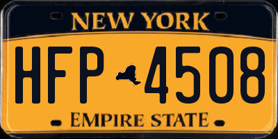 NY license plate HFP4508