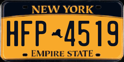 NY license plate HFP4519