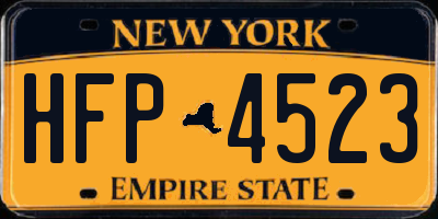 NY license plate HFP4523