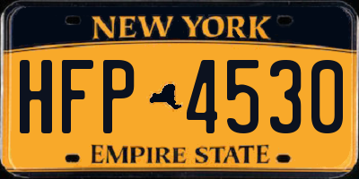 NY license plate HFP4530