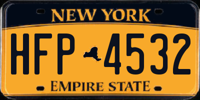 NY license plate HFP4532
