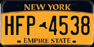 NY license plate HFP4538