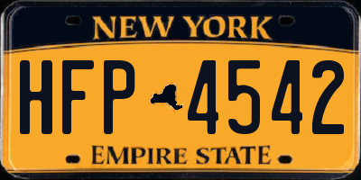 NY license plate HFP4542