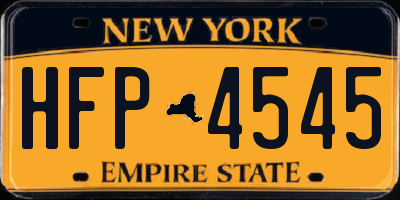 NY license plate HFP4545