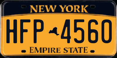 NY license plate HFP4560