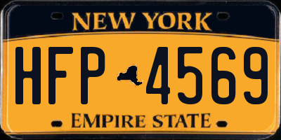 NY license plate HFP4569