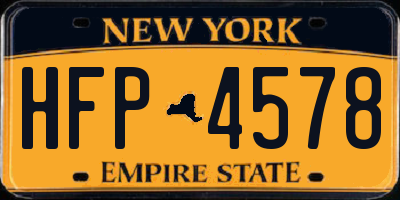 NY license plate HFP4578