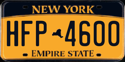 NY license plate HFP4600