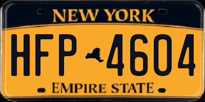 NY license plate HFP4604