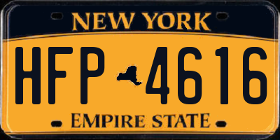 NY license plate HFP4616