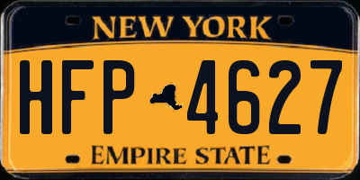 NY license plate HFP4627
