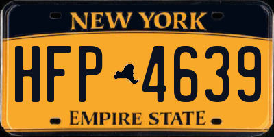 NY license plate HFP4639