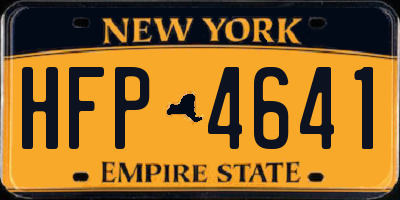 NY license plate HFP4641