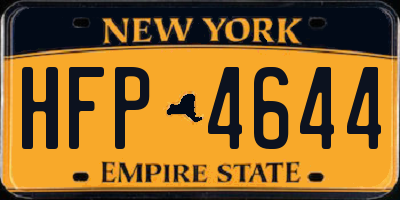 NY license plate HFP4644