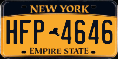 NY license plate HFP4646