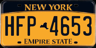 NY license plate HFP4653