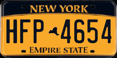 NY license plate HFP4654