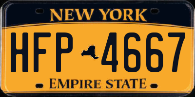 NY license plate HFP4667