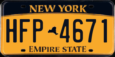 NY license plate HFP4671
