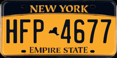 NY license plate HFP4677