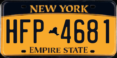 NY license plate HFP4681