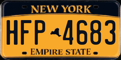 NY license plate HFP4683