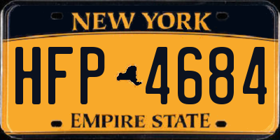 NY license plate HFP4684