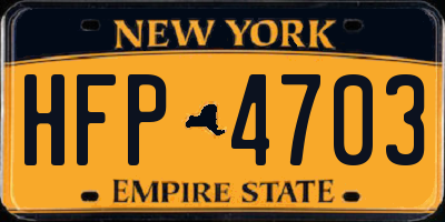 NY license plate HFP4703