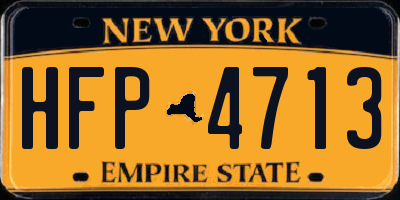 NY license plate HFP4713