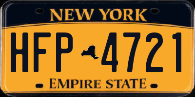NY license plate HFP4721