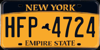 NY license plate HFP4724