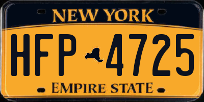 NY license plate HFP4725