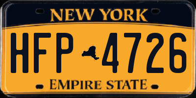 NY license plate HFP4726